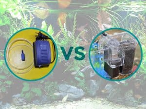 fish tank air pump vs filter